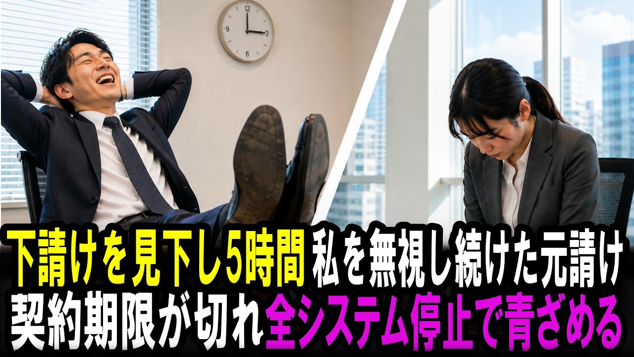 18時を告げるチャイムが鳴った瞬間、私は6年間守り続けてきたシステムの電源が、静かに落ちていくのを感じた。それでも私は、ただ黙ってエレベーターに乗り込むことしかできなかった。「外部の方はお帰りください」。管理課長になった葛西は、私を会議室の隅で5時間も待たせたあげく、そう言い放ったのだ。6年間、雪の夜も深夜も、この会社の血液とも言えるシステムを一人で守ってきた。それなのに彼は、私の作った手順...