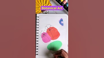 ✨ Calm & Creative: Acrylic Botanical Art Step by Step 🌱#BotanicalArt #AcrylicPainting