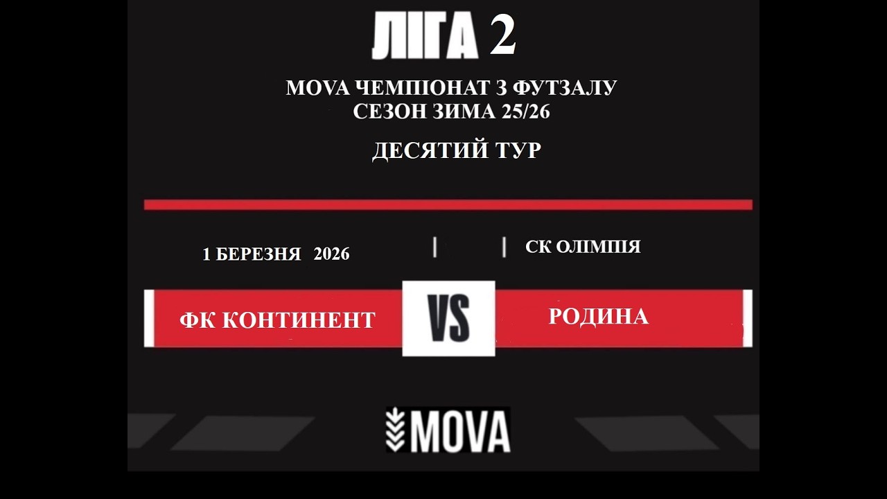 LIVE   ФК КОНТИНЕНТ -  РОДИНА