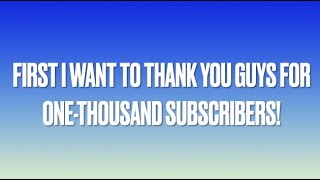 1000! (Channel Update)