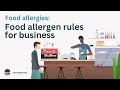 Food allergies food allergen rules for business