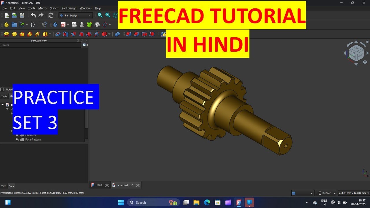 CAD PRACTICE 3 || CAD TUTORIAL IN HINDI | AUTOCAD - YouTube