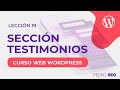 #19 Sección Testimonios (Reseñas) - CURSO WORDPRESS 2021