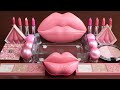 Mixing"PinkLips" Eyeshadow and Makeup,parts,glitter Into Slime!Satisfying Slime Video!★ASMR★