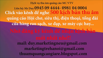 Thu âm quảng cáo, khai trương cửa hàng điện thoại di động, MC VTV