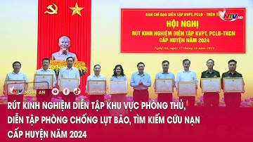 Rút kinh nghiệm diễn tập khu vực phòng thủ, diễn tập phòng chống lụt bão, tìm kiếm cứu nạn cấp huyện
