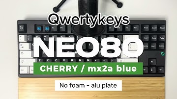 Qwertykeys Neo80 / Cherry mx2a blue - no foam alu plate #keyboard #typing #mechanicalkeyboard