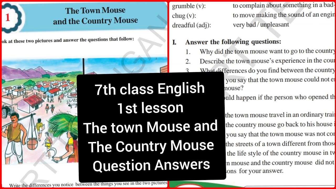7th Class English 1st Lesson Question Answers The Town Mouse And The 7th-class-english-1st-lesson-question-answers-the-town-mouse-and-the