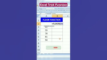 FLOOR Function in Excel 🔥🔥MS Excel Advance Tips Part - 29 🔥🔥 #excel #shorts #ytshorts #exceltips