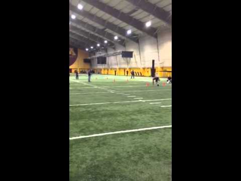 Terrell Sinkfield U of Minnesota ProDay 40 yard dash