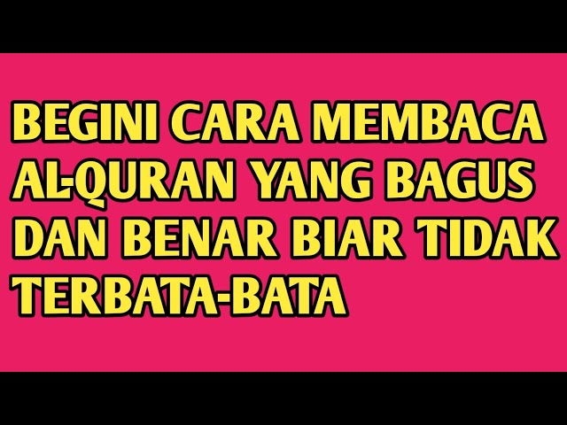 PAKAI NADA INI KALAU INGIN CEPAT BISA MEMBACA ALQURAN DENGAN BAGUS