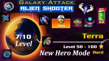 Galaxy Attack Alien Shooter | New Hero Mode | Terra Level 7 |  Tips Tricks For Game Players