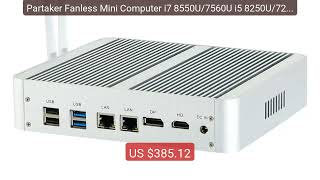 Partaker Fanless Mini Computer i7 8550U/7560U i5 8250U/7260U 2... — Best Buy 2026 | Great Quality!