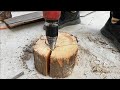 Wood splitting drill bit demo 2021 does it work