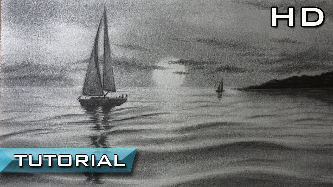 Cómo Dibujar un Velero en el Mar a Lápiz Paso a Paso - Dibujo de un Barco -  thptnganamst.edu.vn