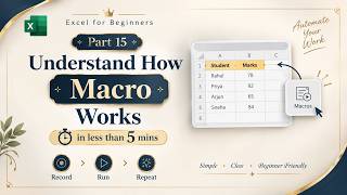 Details Excel for Beginners | Macros Explained in Under 5 Minutes | Record, Run & Automate | Part 15 Update