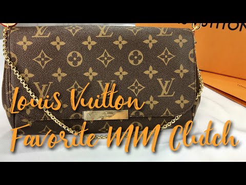 Authentic Louis Vuitton Favorite MM Monogram M40718 Clutch Bag