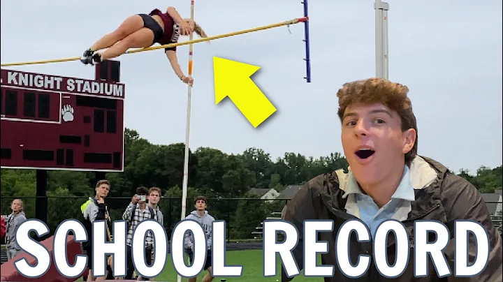 Katie BREAKS The High School Pole Vault RECORD *Her Brothers React*