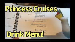 Princess Cruise Line Drink and Bar Menu with prices for the cocktail and wine list screenshot 4