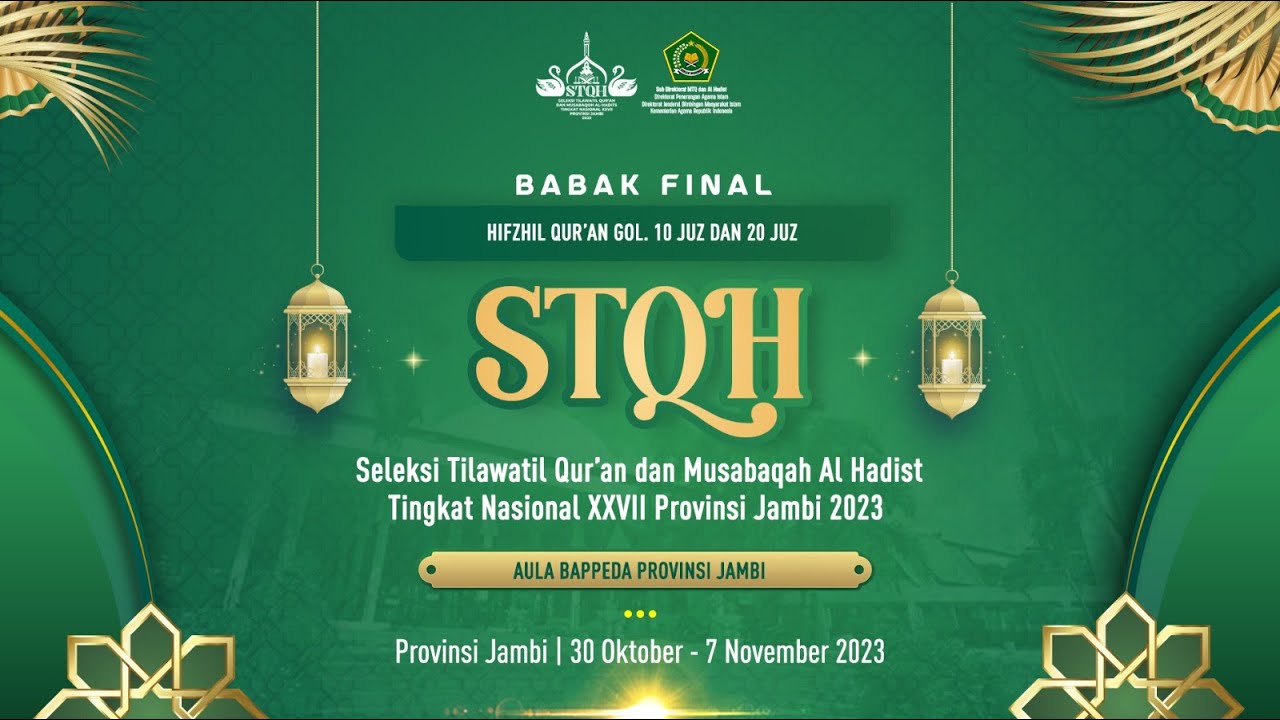 🔴LIVE BABAK FINAL || Hifzhil Qur’an Golongan 10 Juz dan Golongan 20 Juz