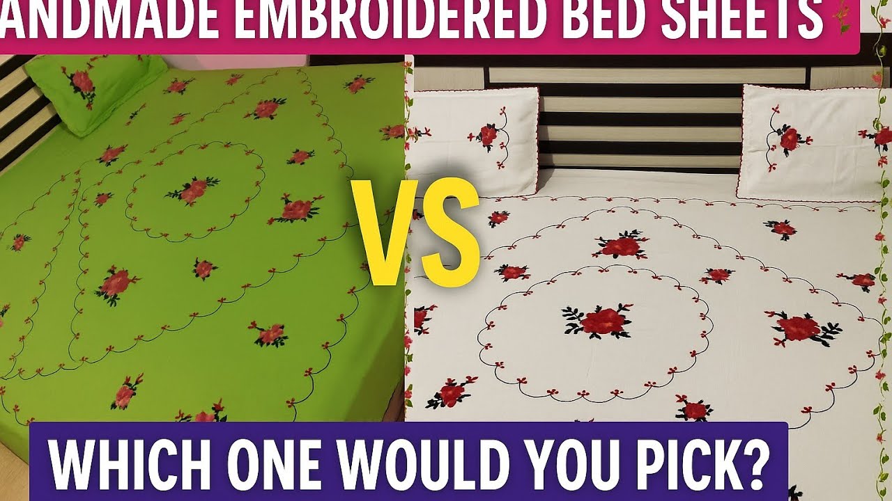 🌺 Beautiful Handmade Embroidered Bed Sheets | Which One Would You Pick? 💖