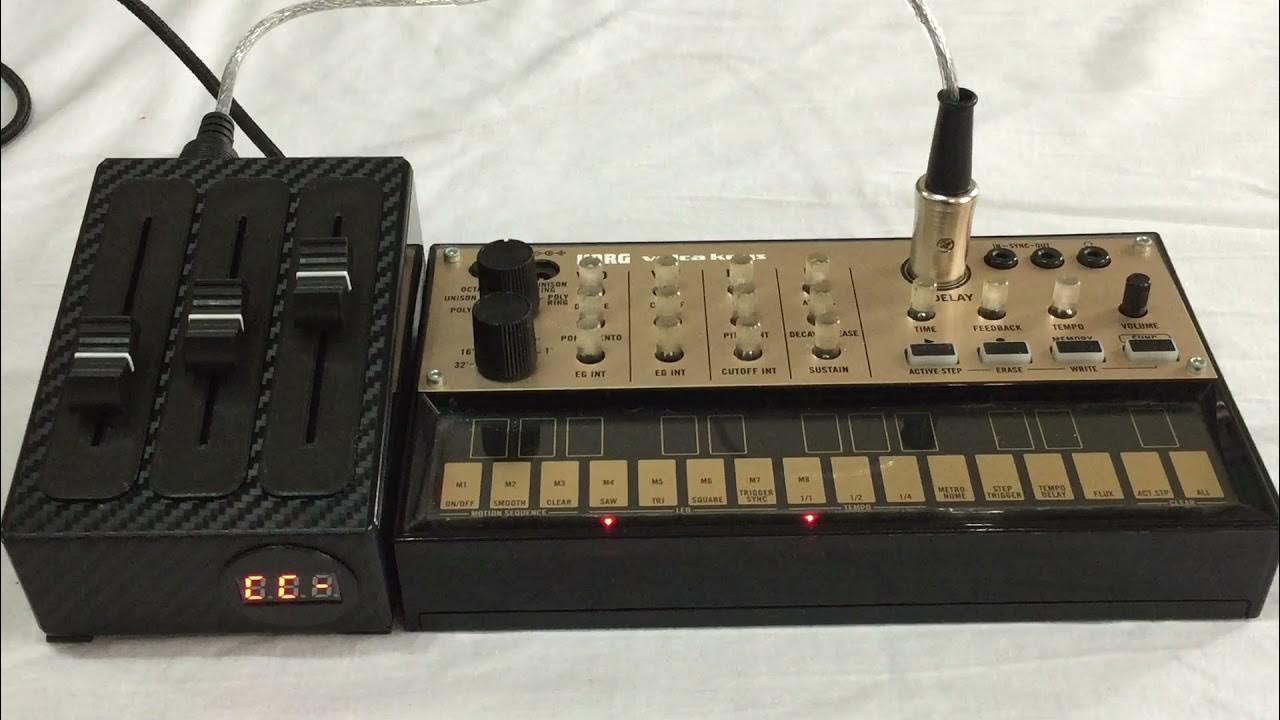 controlling the Volca keys with a 3 fader Midi controller YouTube