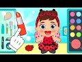 BEBE LILY Se disfraza de Mariquita 🐞 Videos educativos infantiles en español