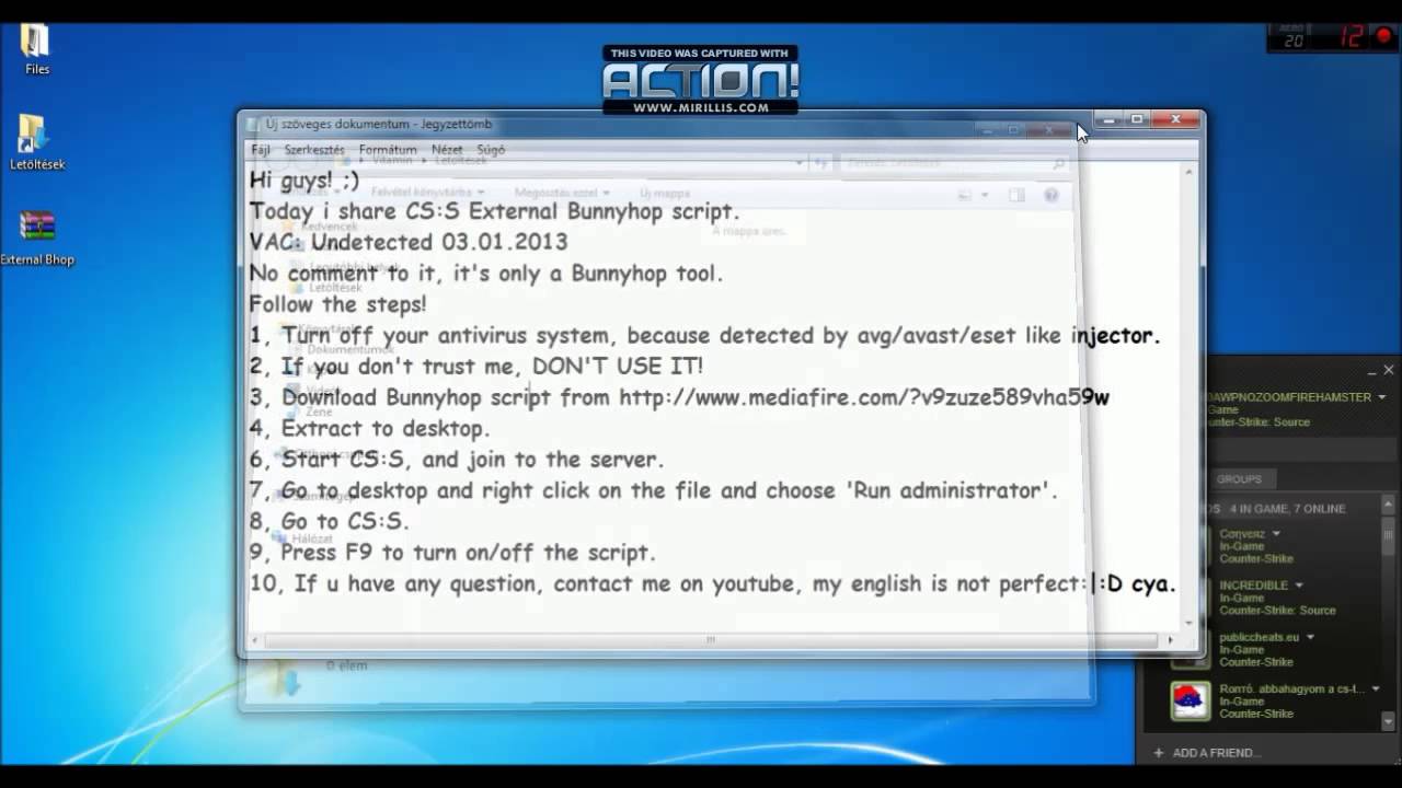 cs s external bunnyhop script youtube video sript