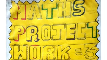 10th Class FA-3 Maths Project Work 2022-23