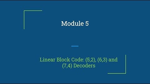 Digital Communication: 3.5 Error Control Systems Module 5 by Prof. Biju Balakrishnan