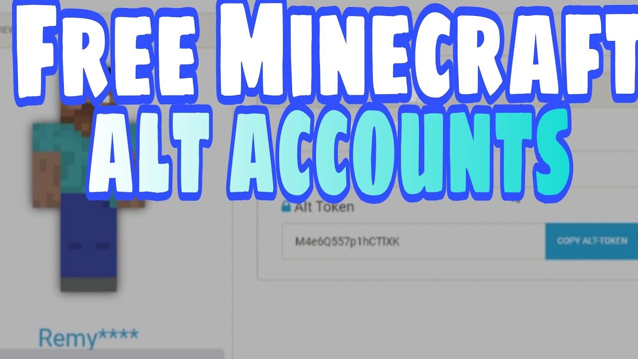 How To Get a Free Minecraft Alt Accounts || On The Way To 20 Subs - YouTube