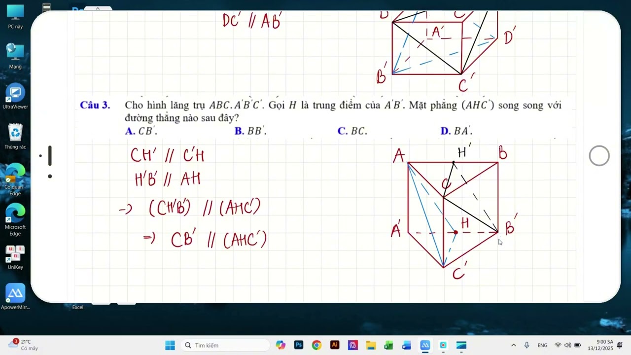 (TOÁN 11 - 2K9) Đề cương HKI Liên Hà (Phần 4) Hình ko gian: Trắc nghiệm + Đúng/Sai