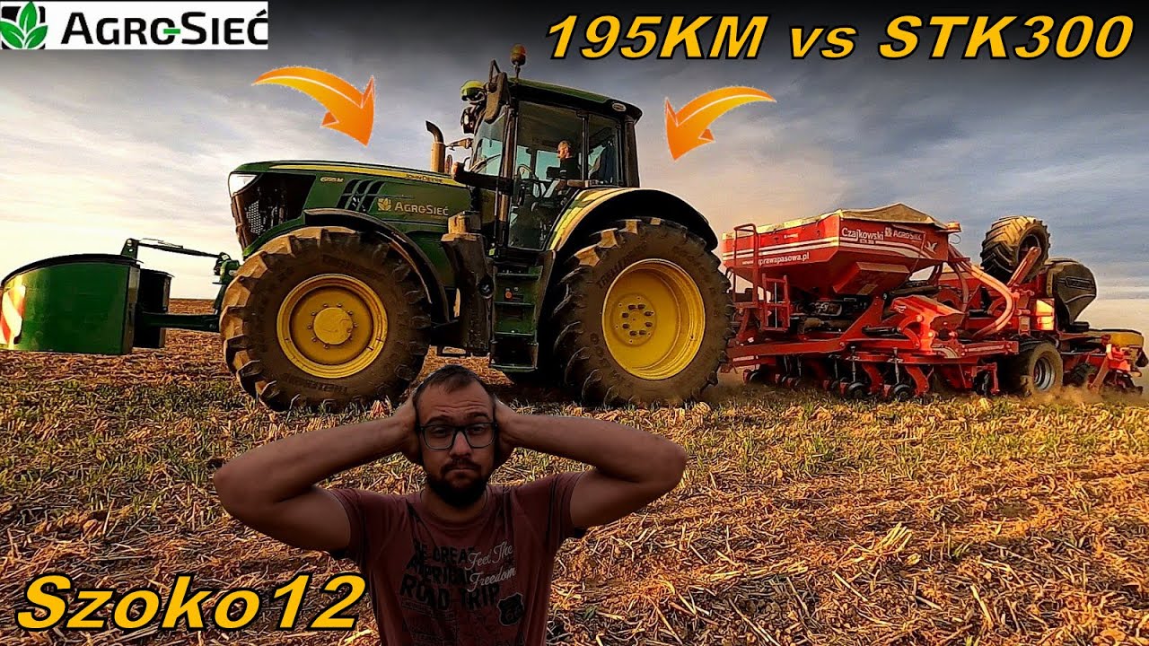 Pokaz Uprawy Pasowej! Agro-Sieć i Czajkowski & John Deere 6195M vs Czajkowski STK300/Vaderstat Tempo