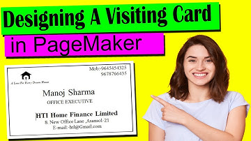 Designing A Visiting Card  In Pagemaker  - Beginners Must Try in 2023