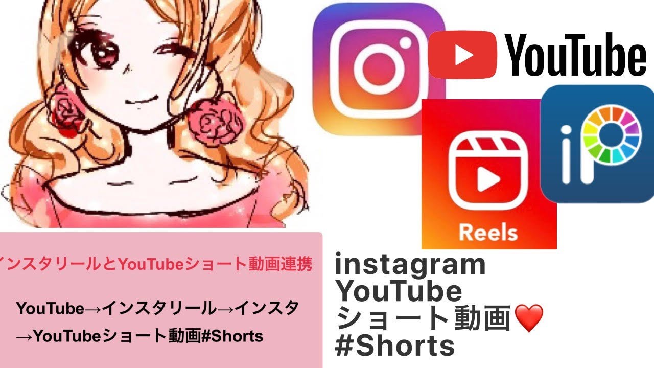 インスタグラム リール ユーチューブショート動画 連携 Instagram Youtube アイビスペイントxイラスト動画 Shorts ユーチューブショート動画アップ Youtube