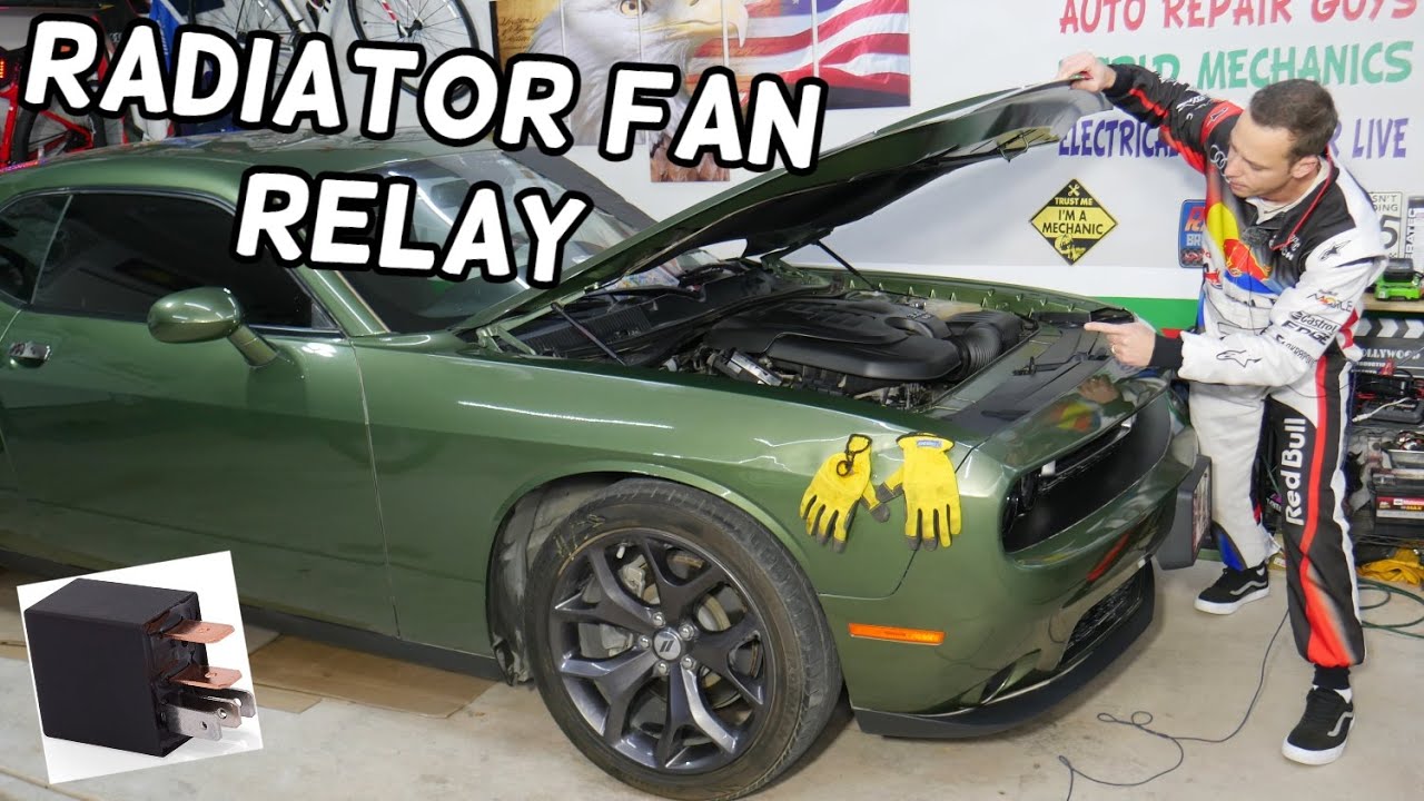 DODGE CHALLENGER RADIATOR FAN RELAY LOCATION REPLACEMENT, COOLING FAN