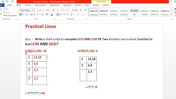 🛑🛑🛑🌈🌈🌈 LCM And HCM Write a shell script, which will accept two and find GCD and LCM of no.🛑🛑🛑🌈🌈