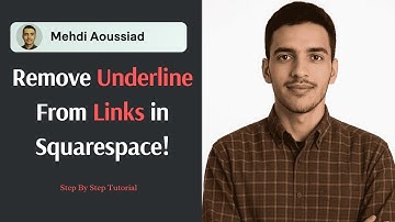 How to Remove Underline From Links in Squarespace 7.1? Beginners Tutorial