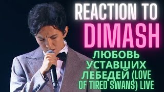 REACTION to DIMASH  - Любовь уставших лебедей (Love of tired swans) LIVE