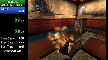 HP2 Gryffindor Challenge Glitchless IL Speedrun in 44.22 (45.03 RTA PB/WR)