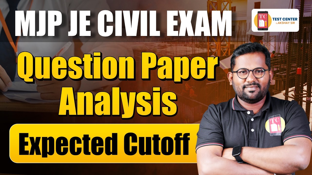 MJP JE Exam  | expected cutoff | question paper analysis | difficulty level |#mjpexam #mjpcea #mjpje