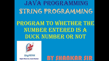 Program to check whether the number entered is a duck number or not