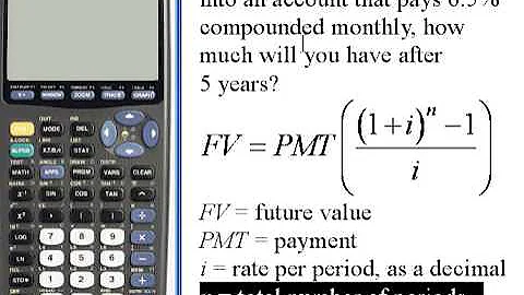 Calculating Future Value of an Annuity - TI-83/84  141.33