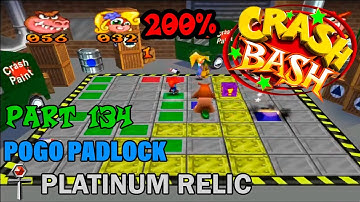 Crash Bash - 200% Walkthrough - Part 134: Pogo Padlock (Platinum Relic Challenge) - 1080p 60 fps