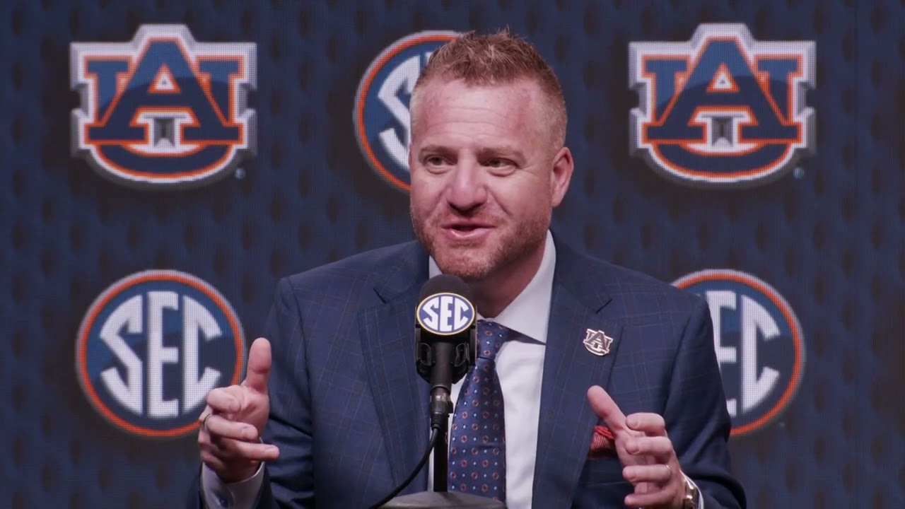 Alex Golesh Auburn SEC Media Days Small Room
