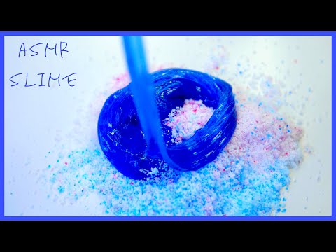 Mix SnoWonder with blue slime ASMR (No Talking)⛄青いスライムにスノーワンダーを混ぜる！슬라임・史萊姆・音フェチ