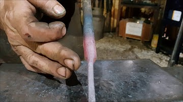 How to forge a knife from round bar stock - Full process explained in detail