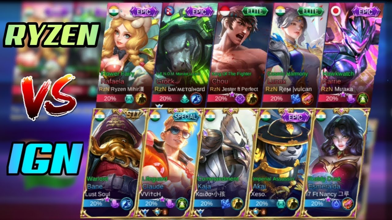 Rafaela the new meta? Find out - ign vs ryzen - clash between global squads