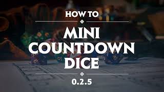 How to Mini Countdown Dice - 0 2 5