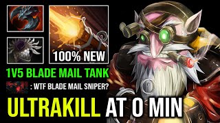 WTF Ultrakill At 0 Min 100% New Meta Blade Mail Satanic 1v5 Tank Sniper Just Stand & Hit Dota 2